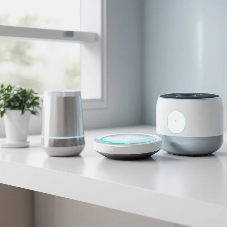 Robotic vacuum cleaner in living room